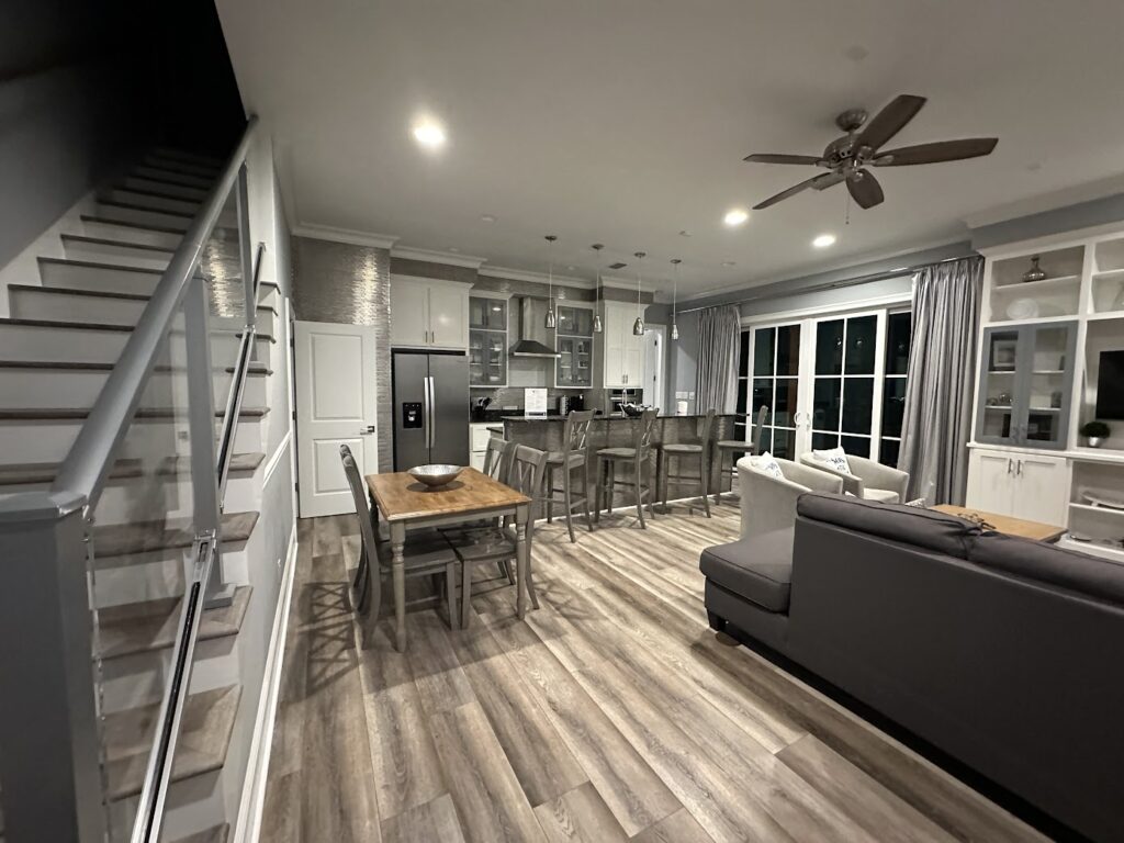 The living room at Diamonds and Pearls vacation rental. One of the many beach houses in gulf shores alabama