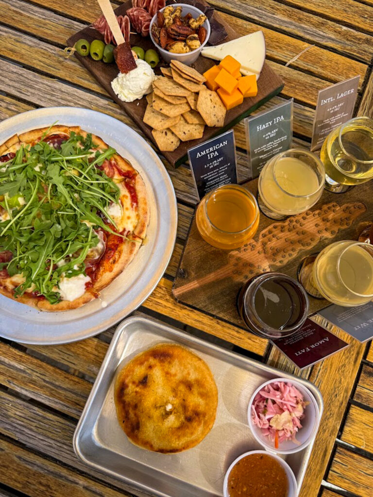 A collection of gluten free food at Stoic Brewing in Bentonville, Arkansas