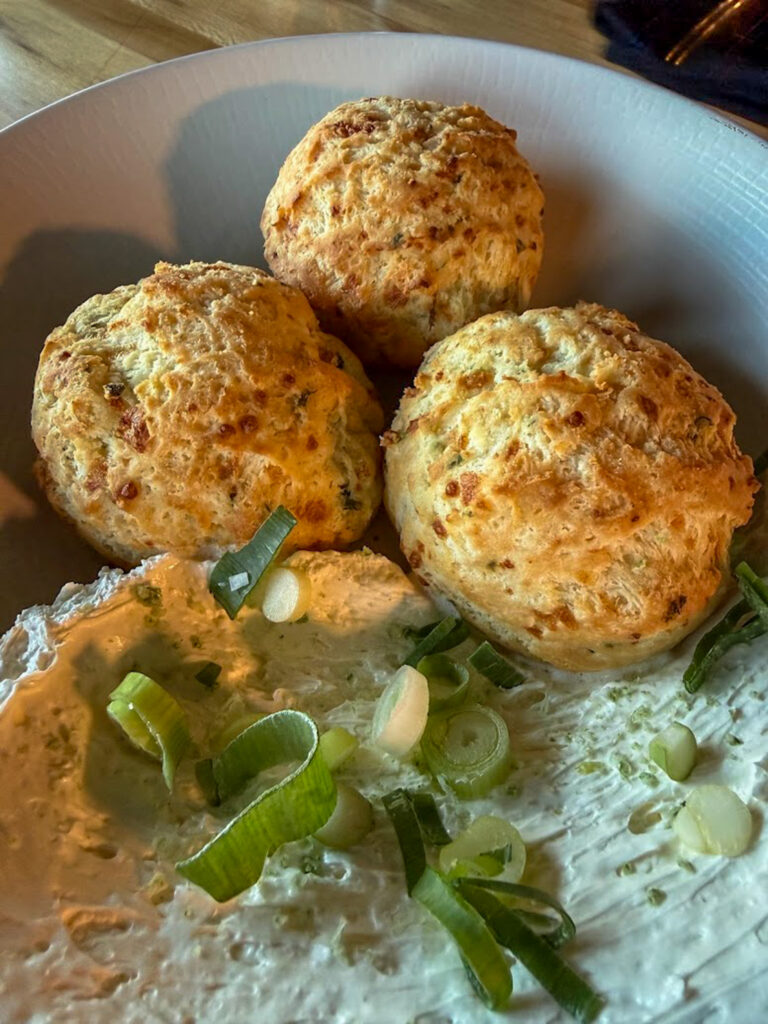 Gluten free biscuits at Conifer in Bentonville, Arkansas 